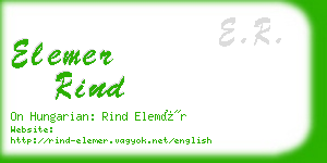 elemer rind business card